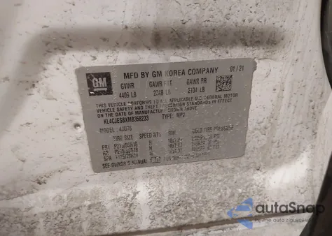 2021 Buick Encore Awd Preferred из США, поврежденный, VIN KL4CJESBXMB358233